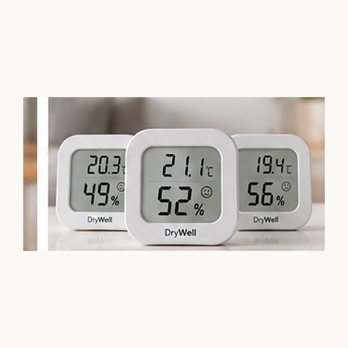 DryWell humidity monitor 3-pack for every room