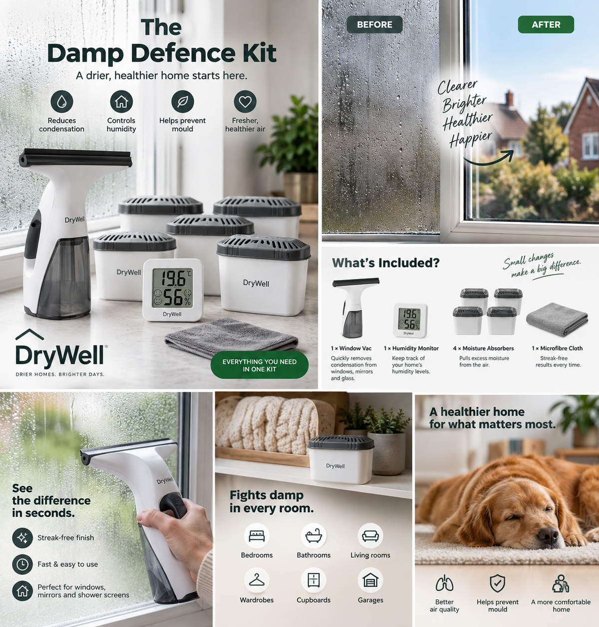 Moisture absorber refills for damp rooms