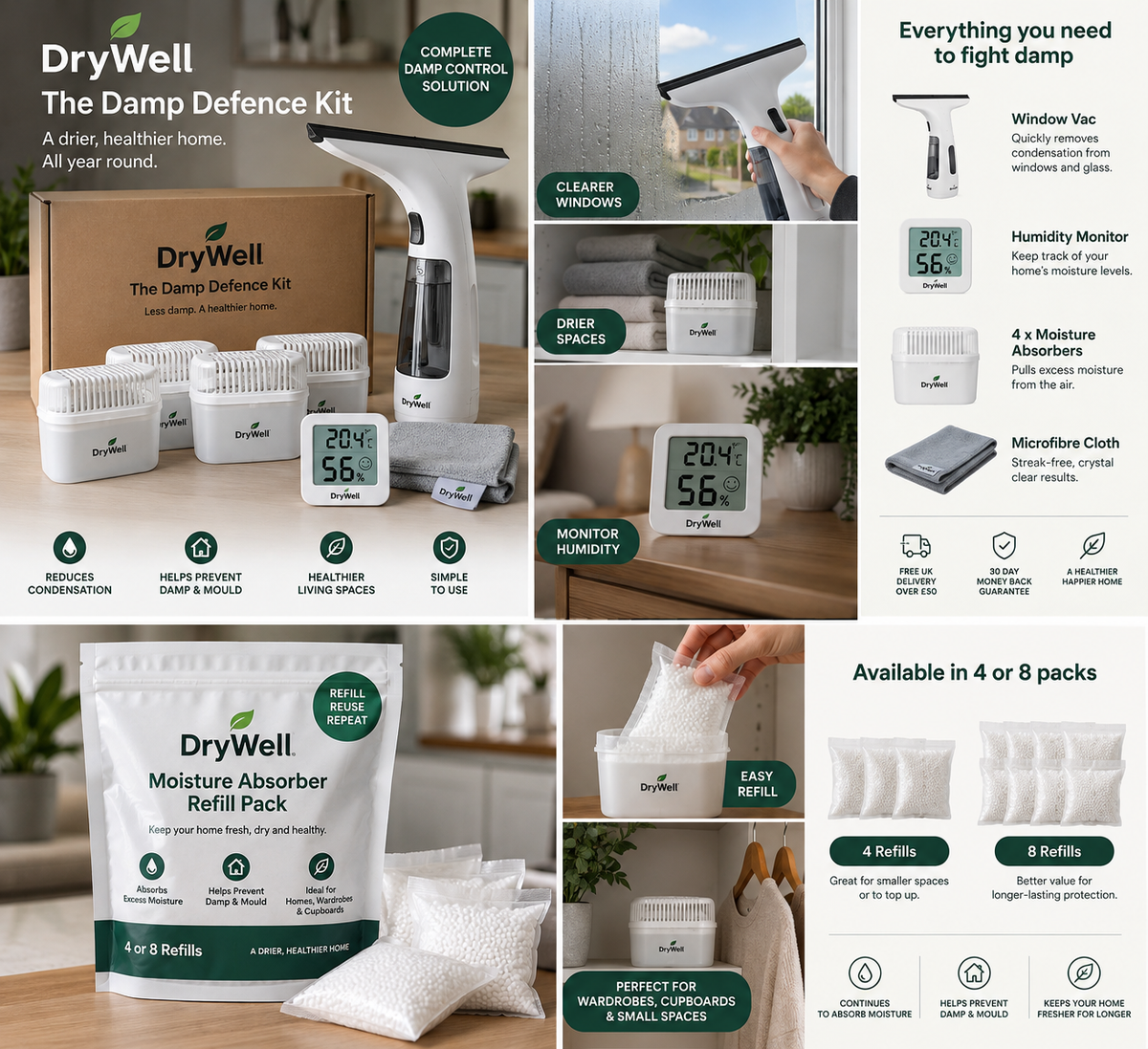 Swapping a refill in a DryWell moisture absorber