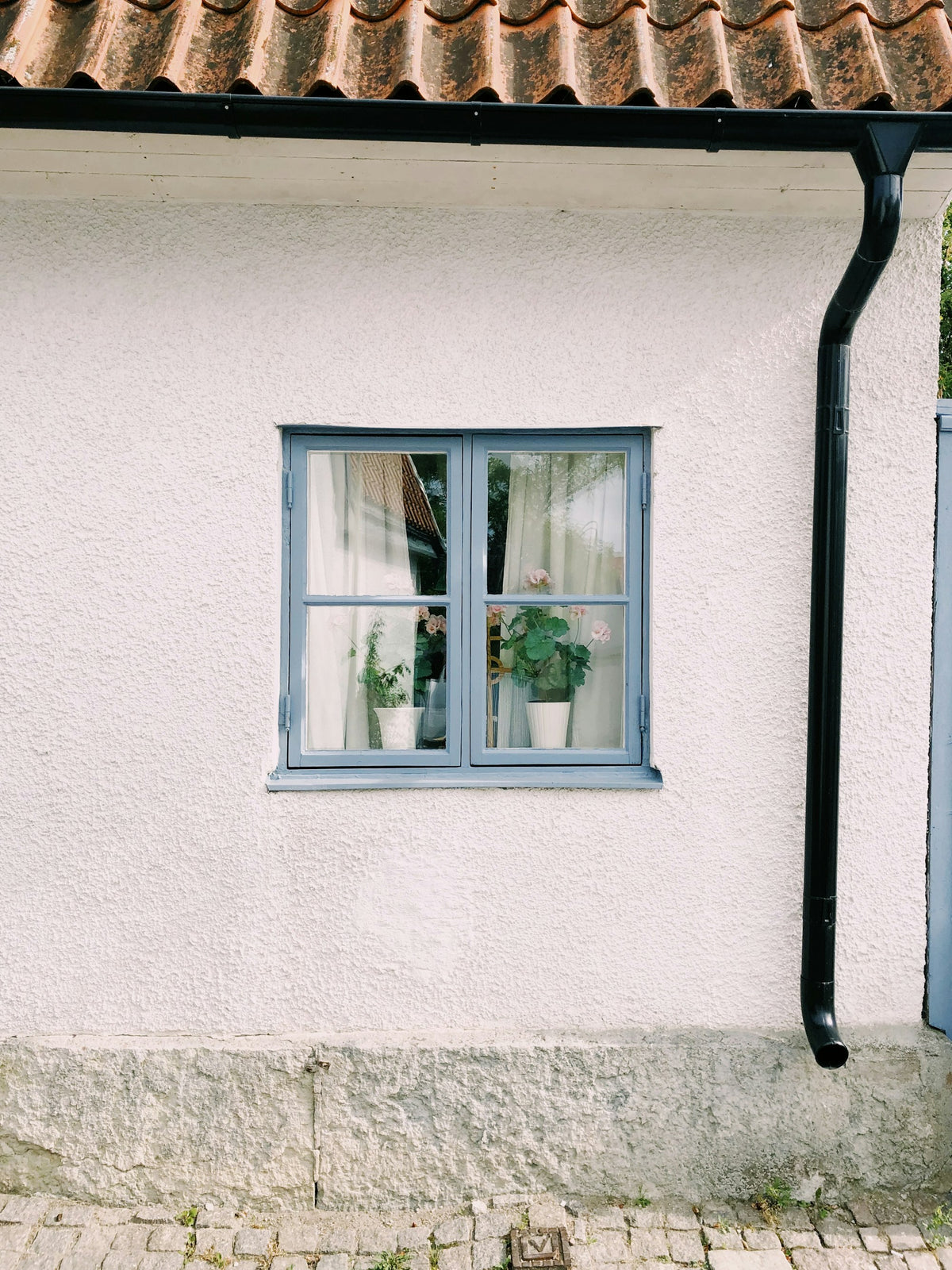 White wooden framed window