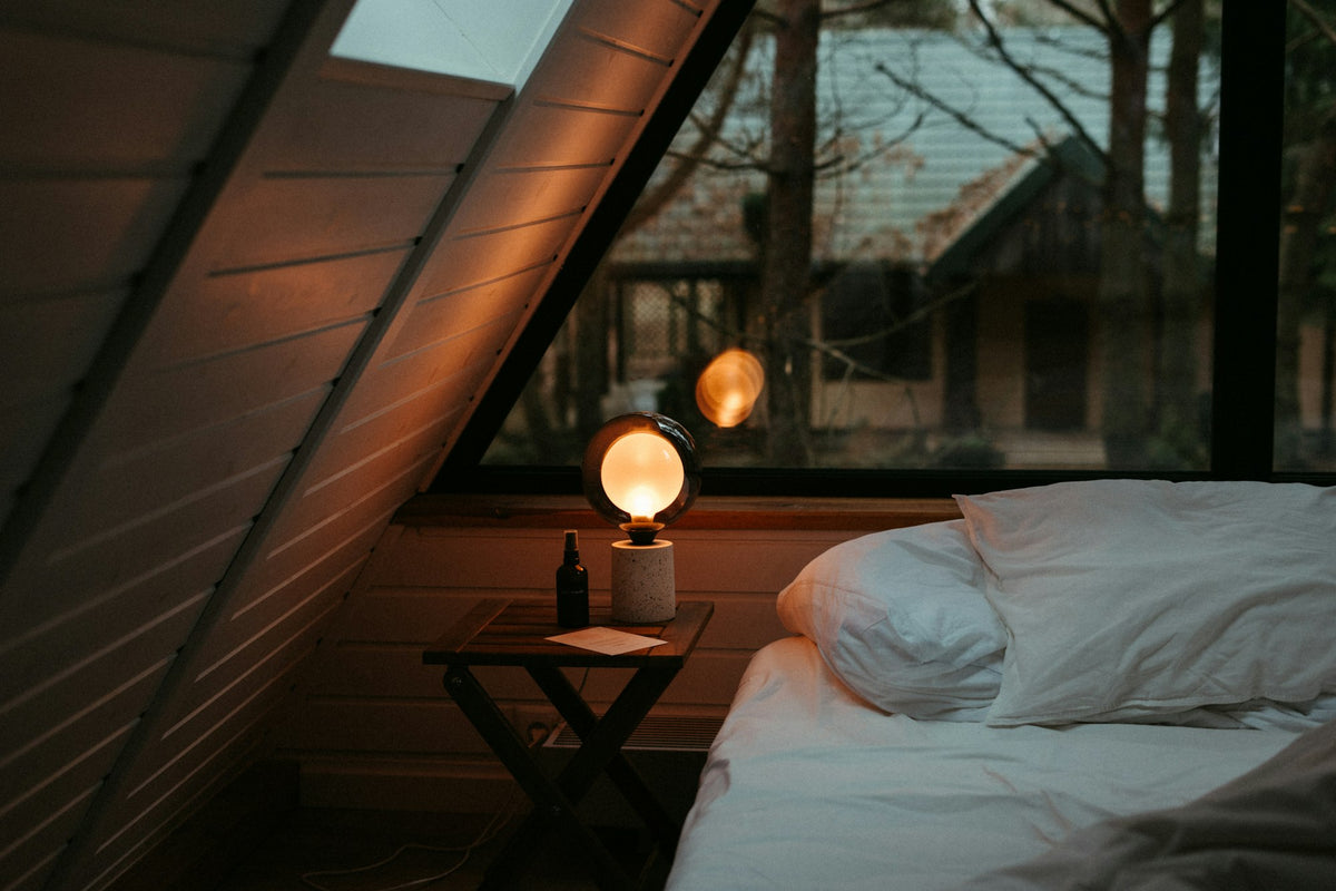 Bed under a bedroom window